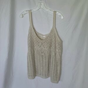 Elegant Cream Knit Women's Top